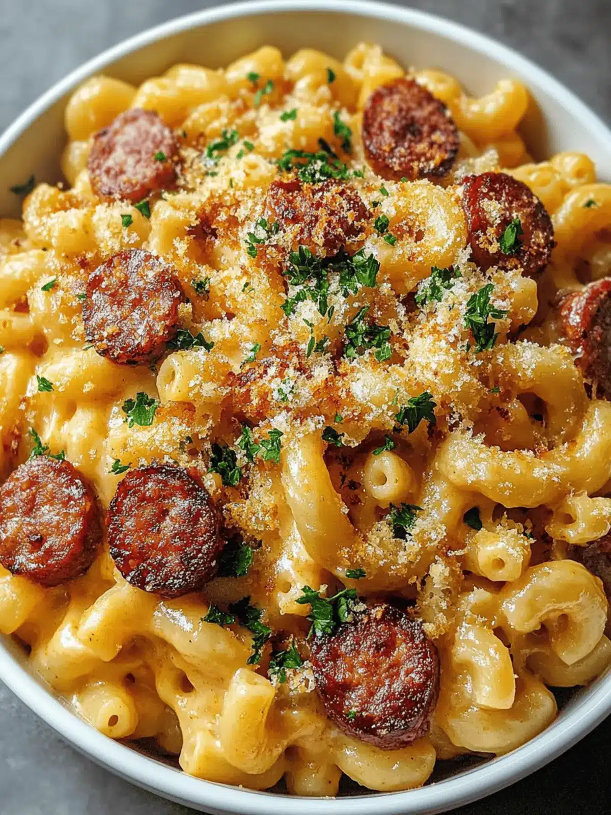 Cajun Mac Cheese Andouille Sausage