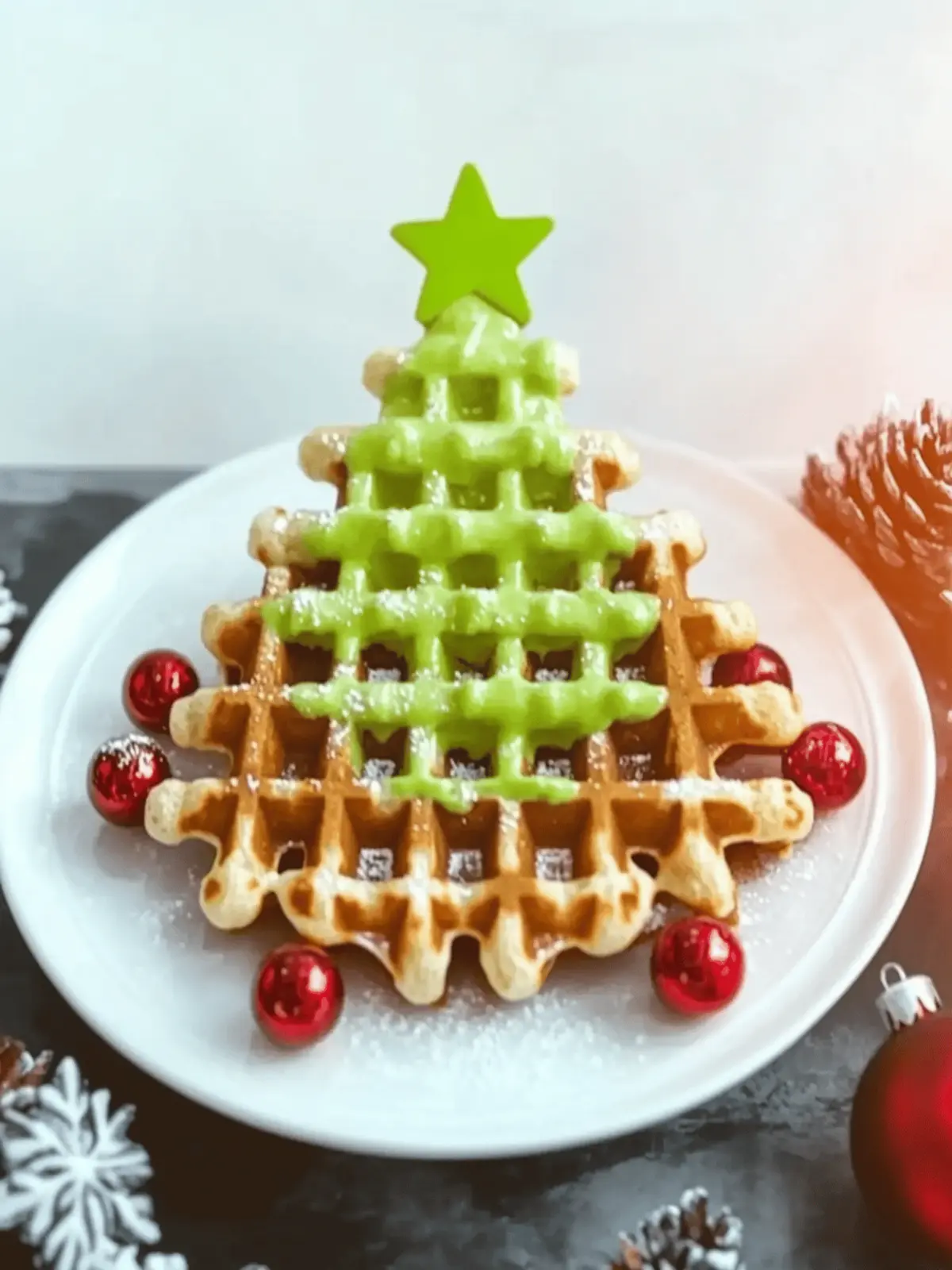 Delight Your Family with Festive Christmas Tree Waffles