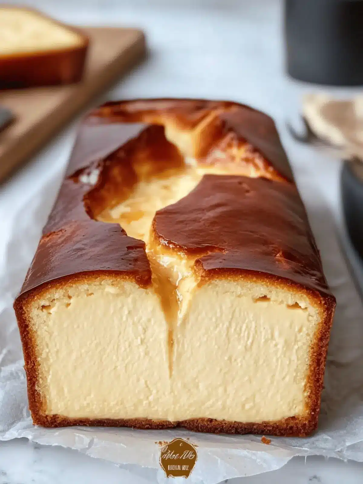 Burnt Basque Cheesecake in a Loaf Pan