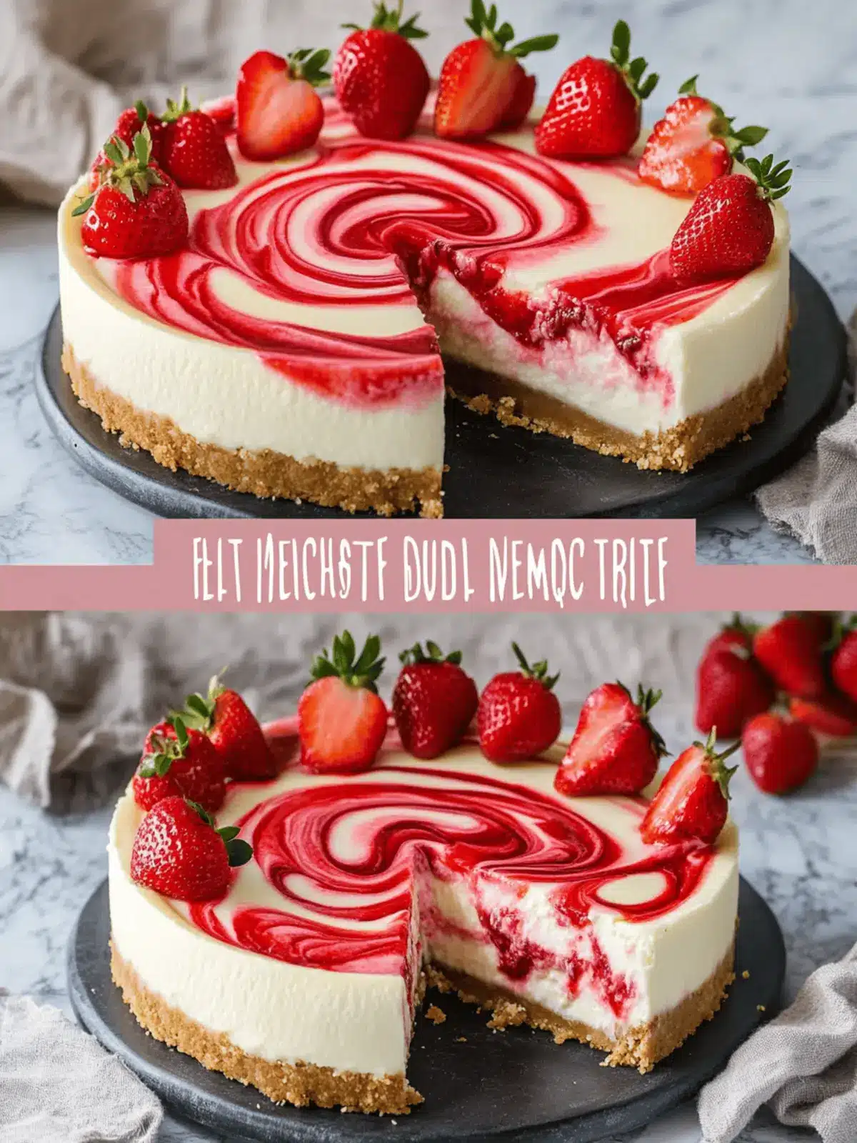 Strawberry Swirl Cheesecake Recipe