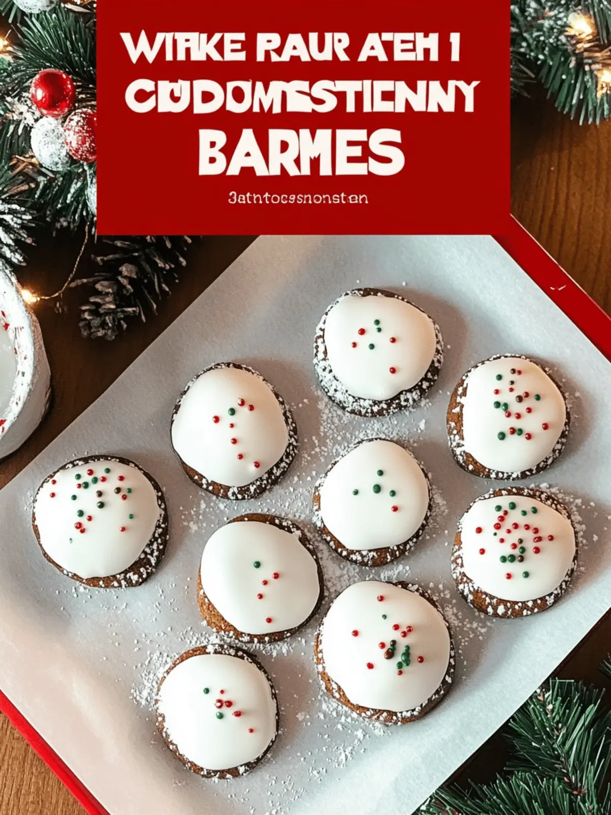 White Chocolate Dipped Christmas Cookies