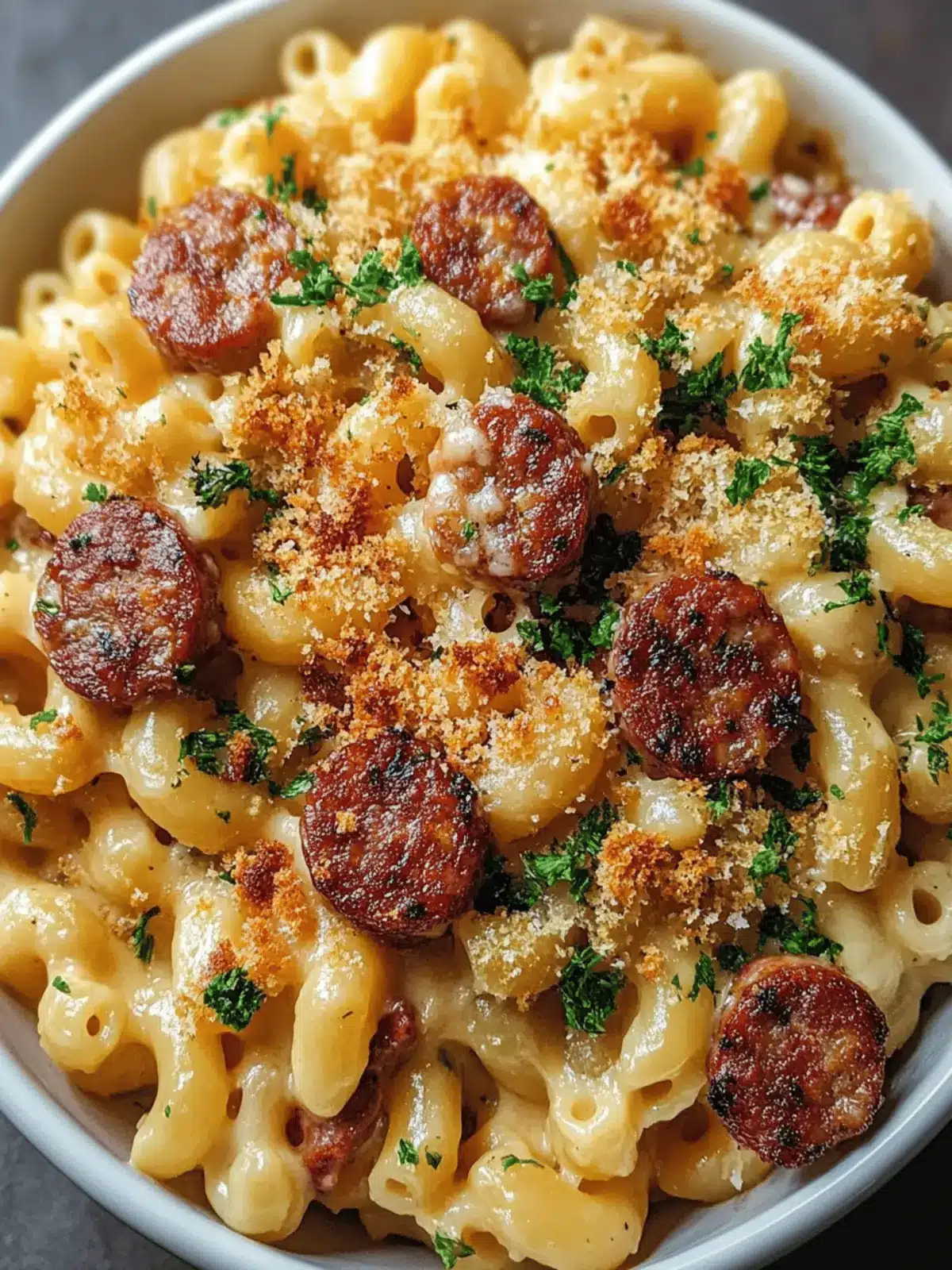 Cajun Mac Cheese Andouille Sausage