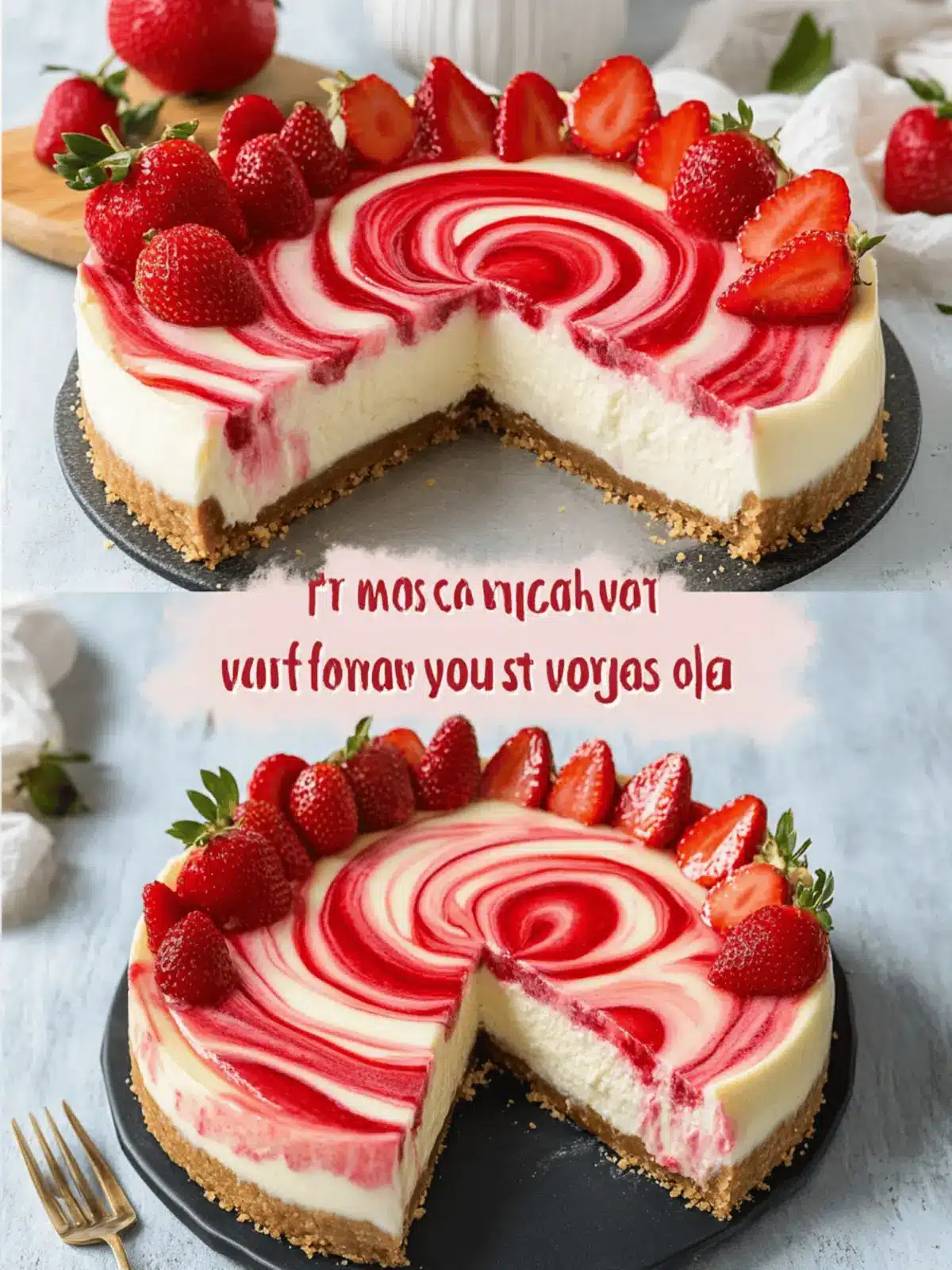 Strawberry Swirl Cheesecake Recipe