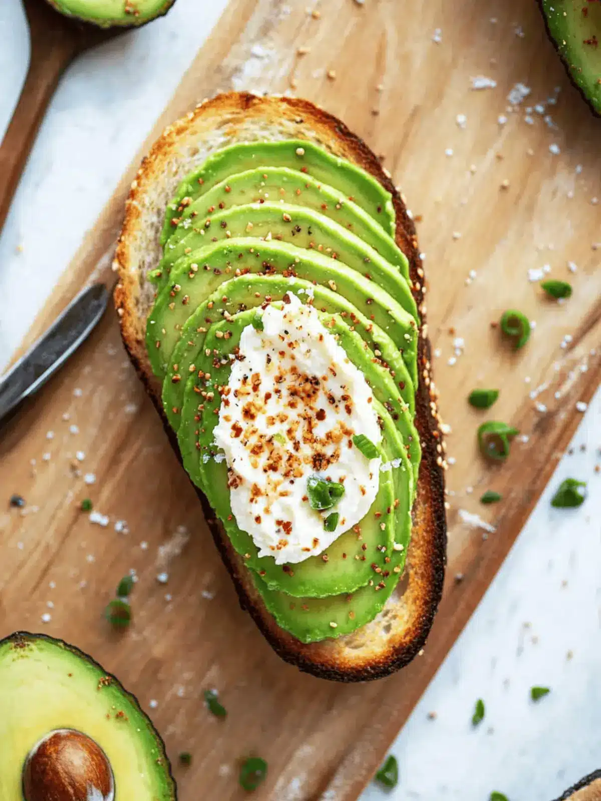Avocado Cream Cheese Toast