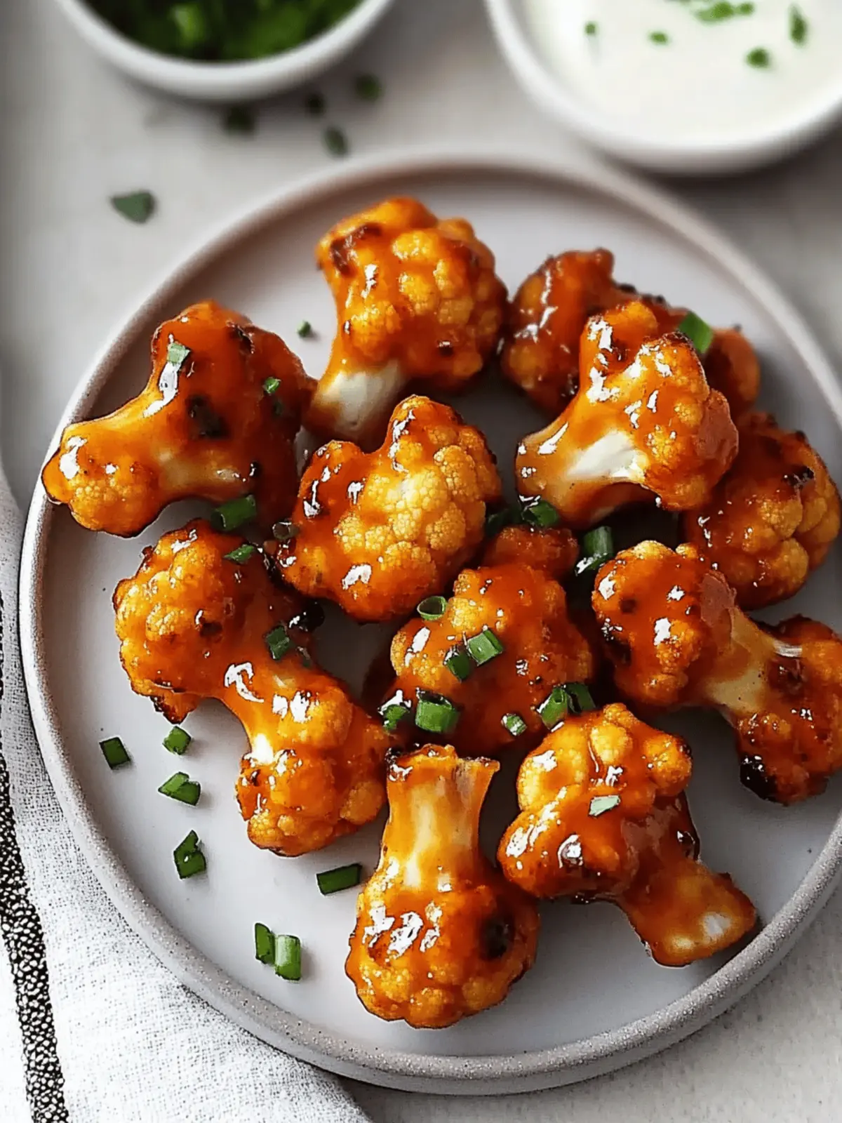 Buffalo cauliflower wings are the perfect snack!