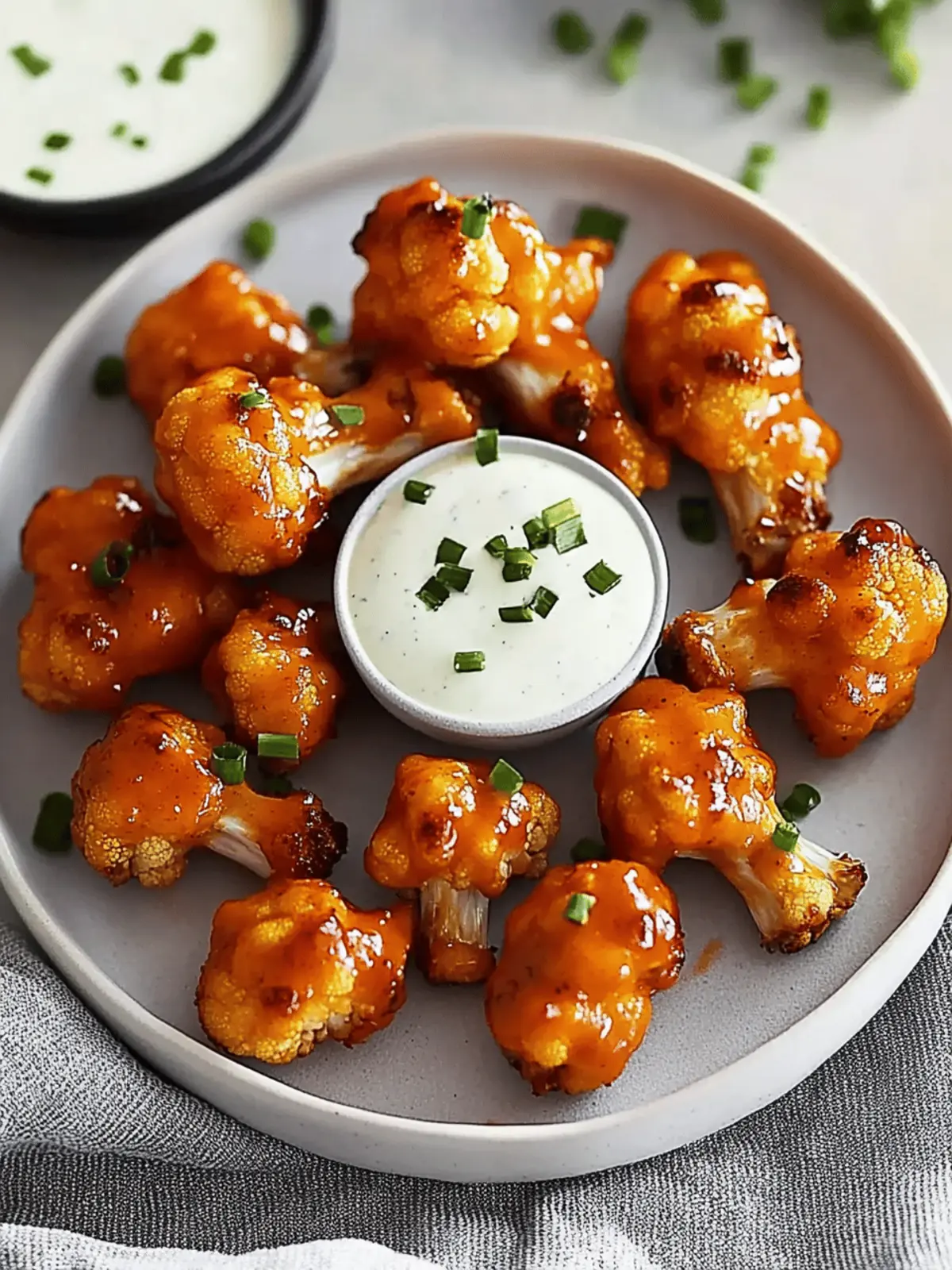 Buffalo cauliflower wings are the perfect snack!