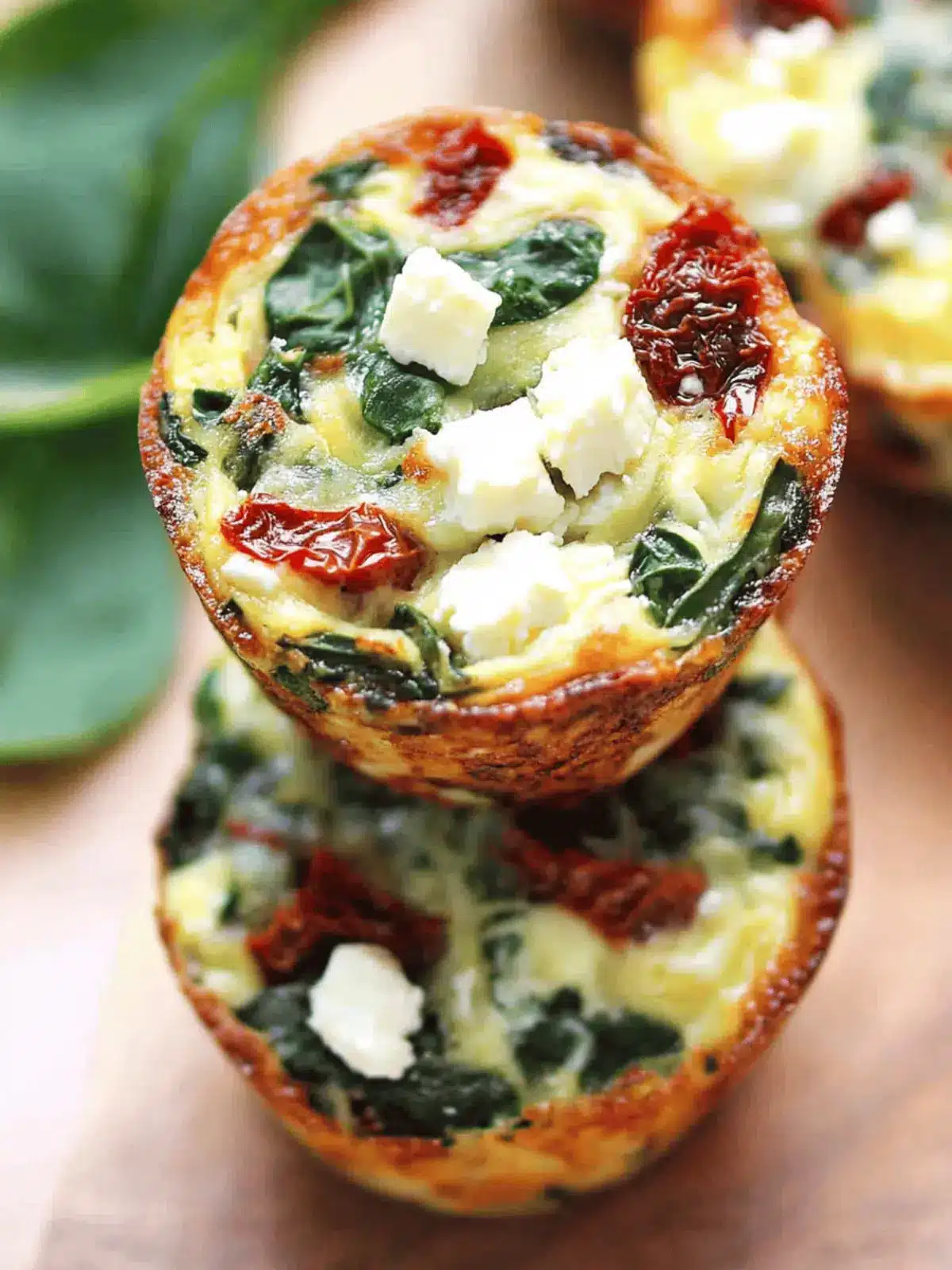 Spinach, Feta and Sun-Dried Tomato Egg Muffin Cups