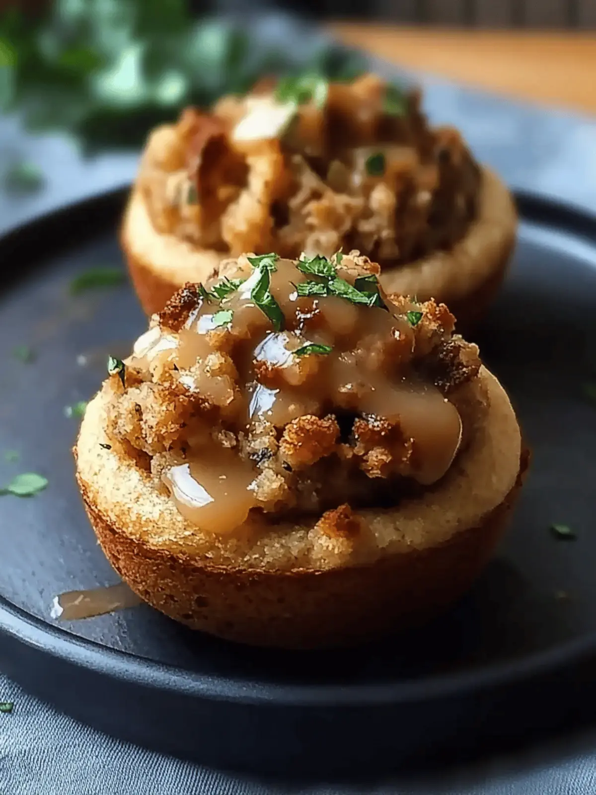Gravy-Stuffed Stuffing Muffins for the Ultimate Holiday Delight 3 Gravy-Stuffed Stuffing Muffins