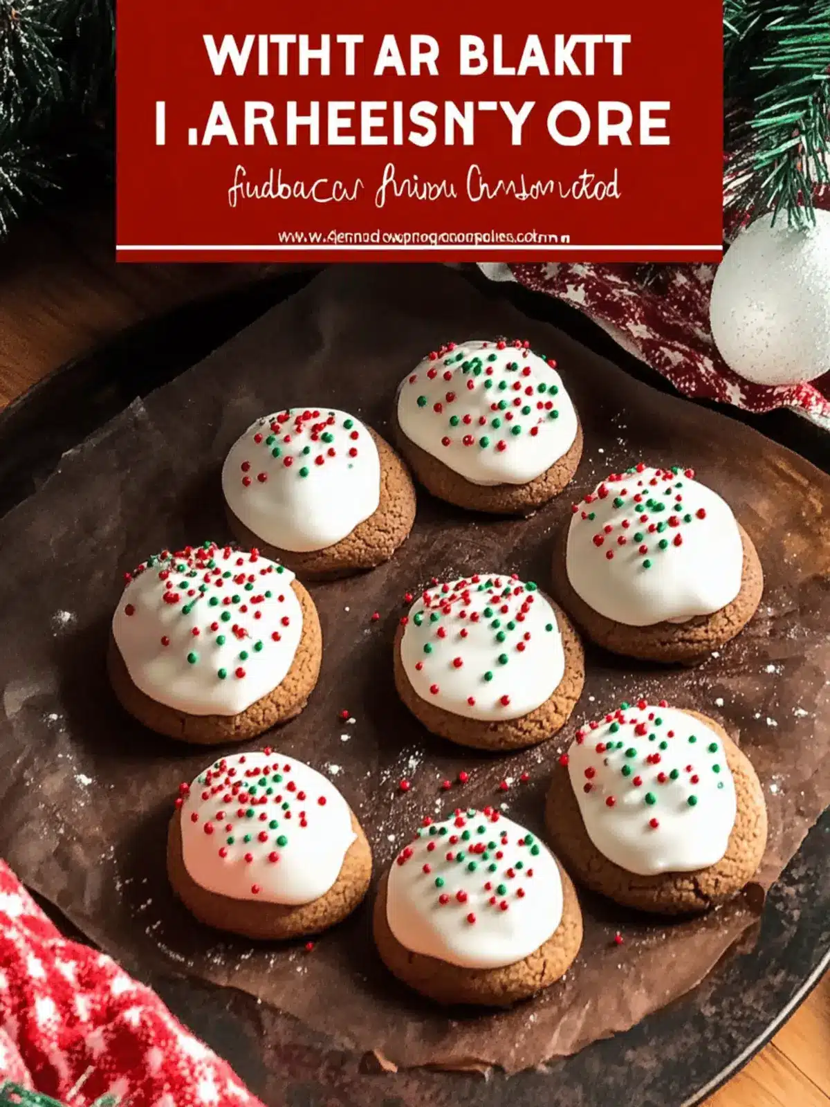 White Chocolate Dipped Christmas Cookies