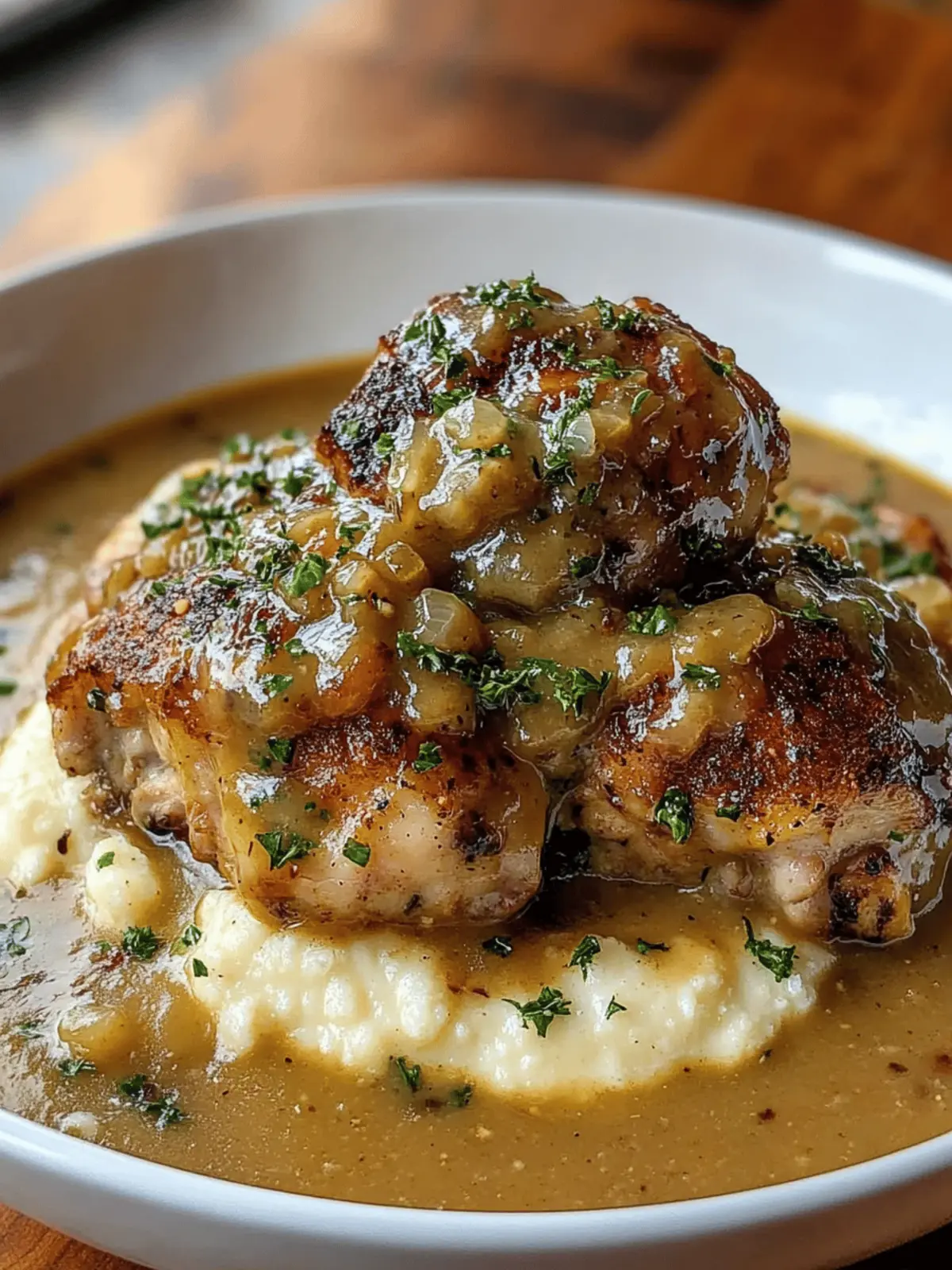 Smothered Chicken Thighs Gravy