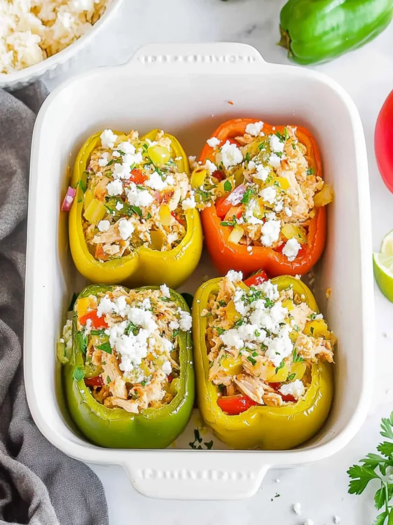Greek Chicken Stuffed Peppers