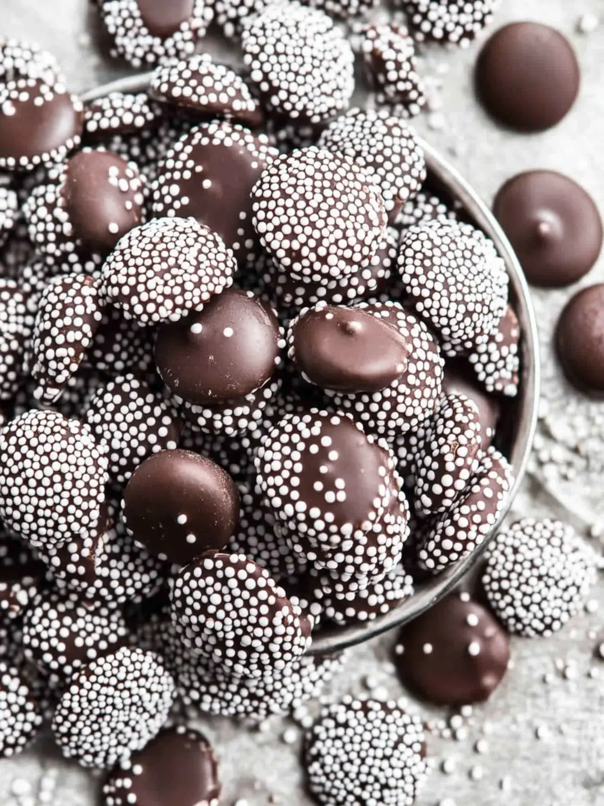 Homemade Chocolate Nonpareils Candy