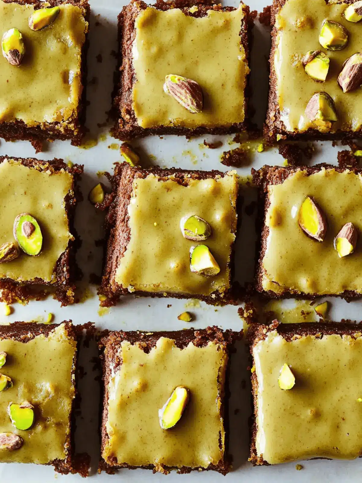 Decadent Pistachio Brownies with Brown Butter Bliss 4 Pistachio Brownies