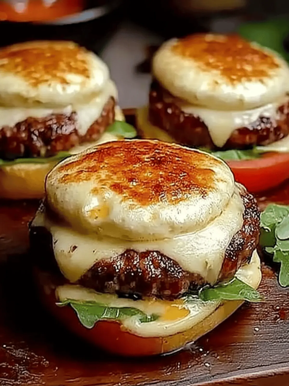 Salami burger with mozzarella