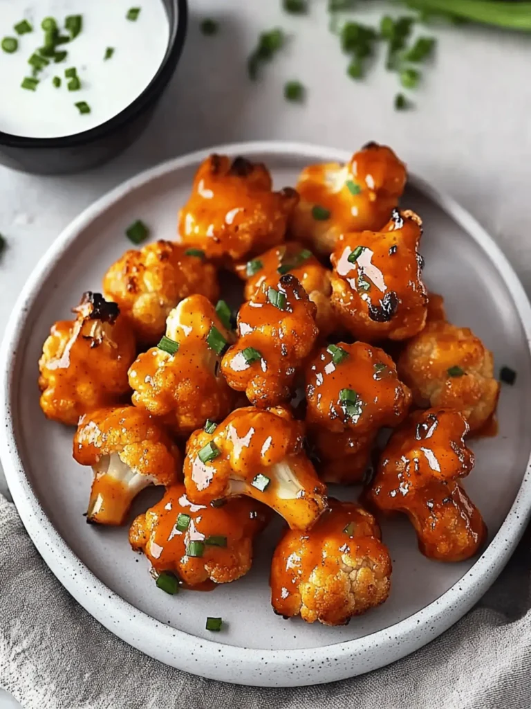 Buffalo cauliflower wings are the perfect snack!