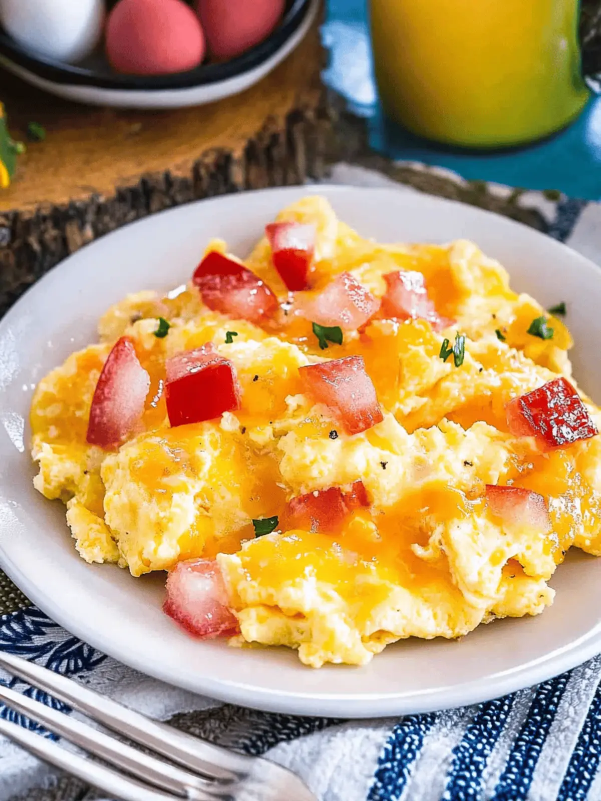 Hawaiian Scrambled Eggs with Cheese