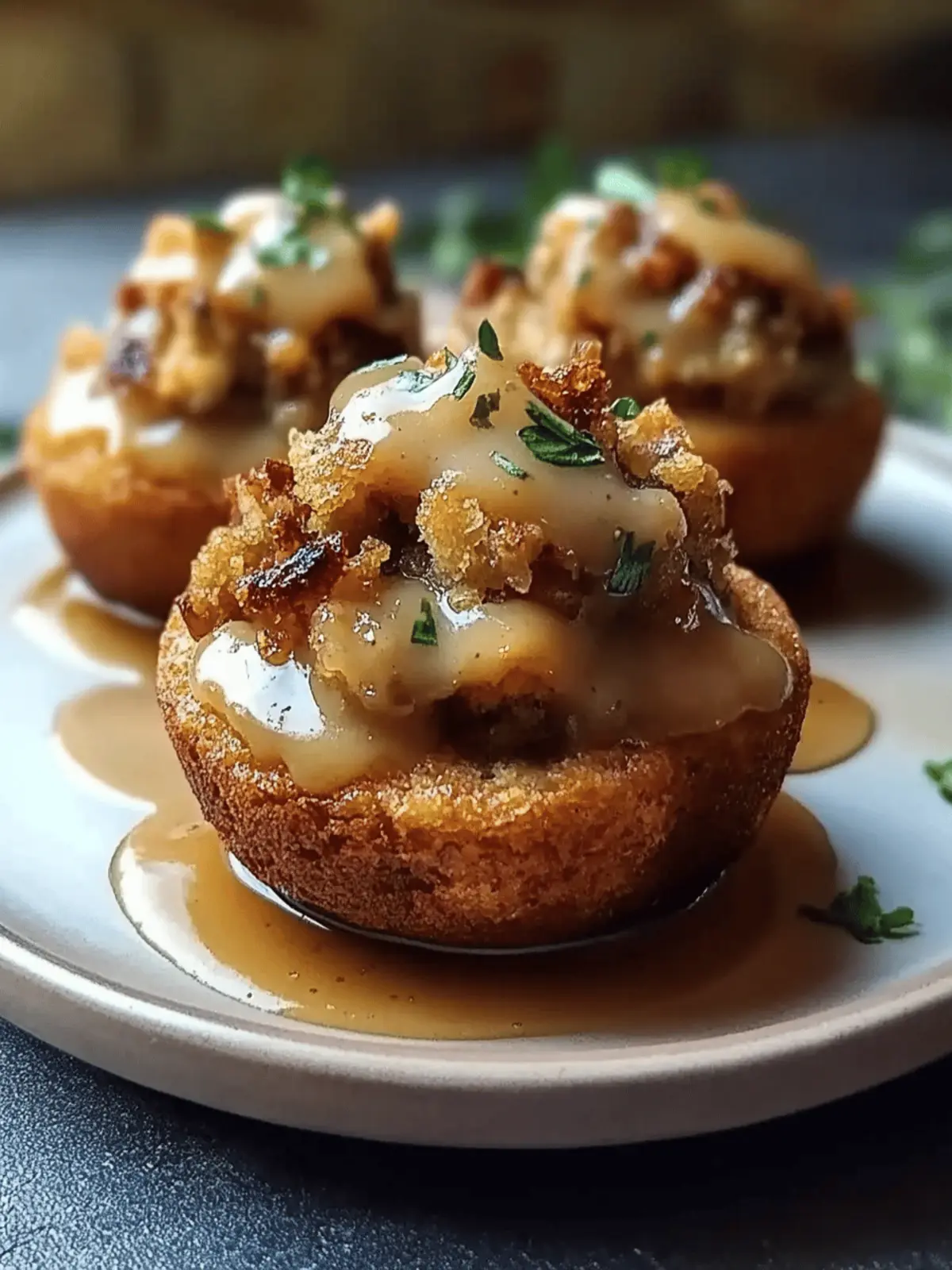Gravy-Stuffed Stuffing Muffins for the Ultimate Holiday Delight 4 Gravy-Stuffed Stuffing Muffins