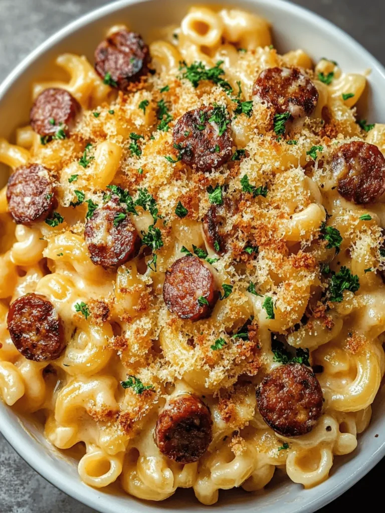 Cajun Mac Cheese Andouille Sausage