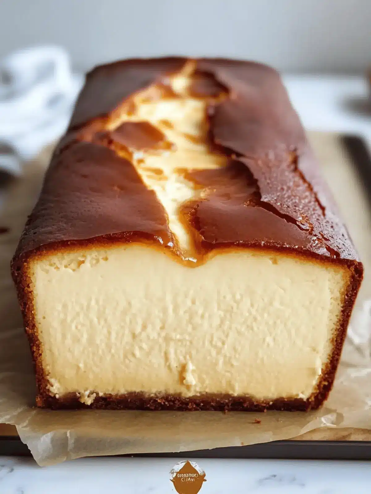 Burnt Basque Cheesecake in a Loaf Pan