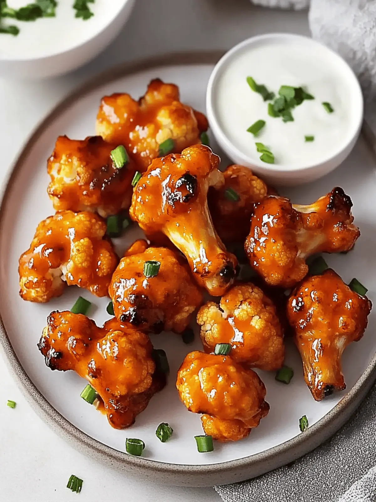 Buffalo Cauliflower Wings Are the Perfect Snack for Everyone! 5 Buffalo cauliflower wings are the perfect snack!
