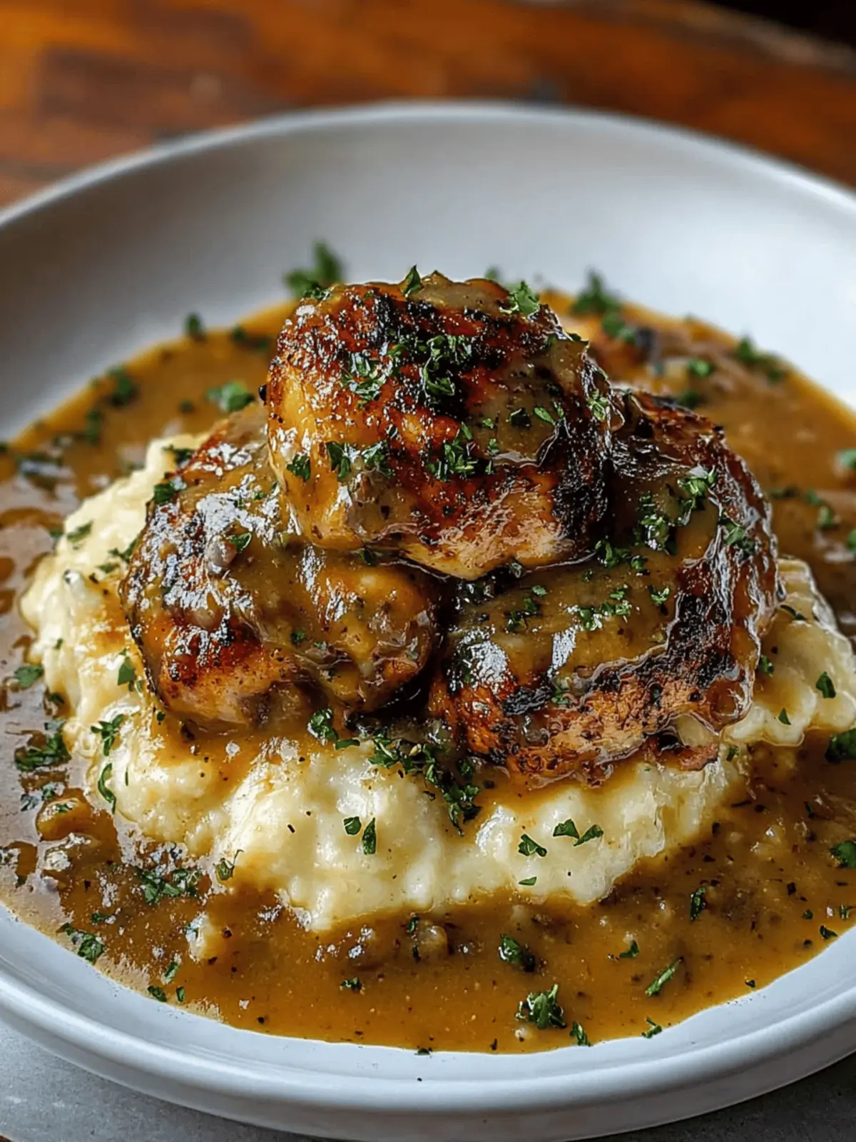 Smothered Chicken Thighs Gravy