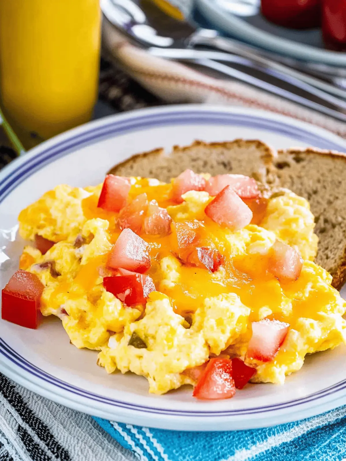 Hawaiian Scrambled Eggs with Cheese