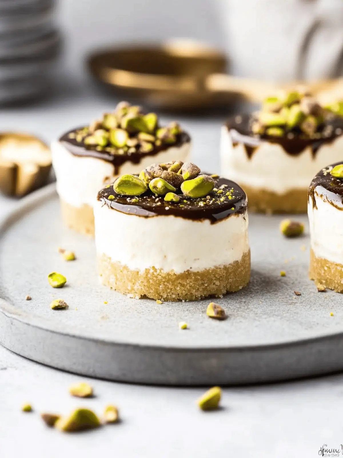 Irresistible Mini Pistachio and Coffee Cheesecakes to Wow Guests 4 Mini Pistachio and Coffee Cheesecakes