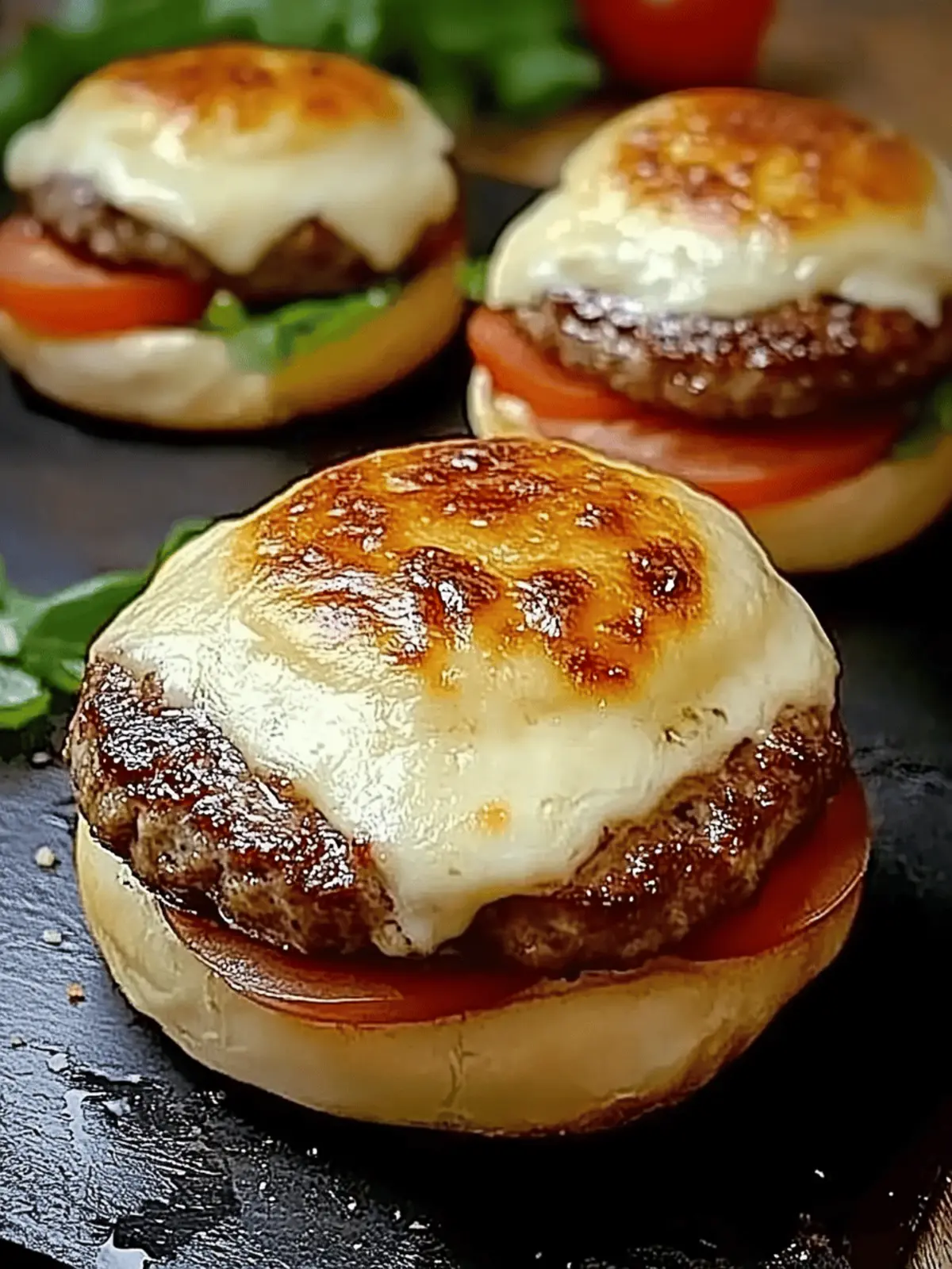 Salami burger with mozzarella