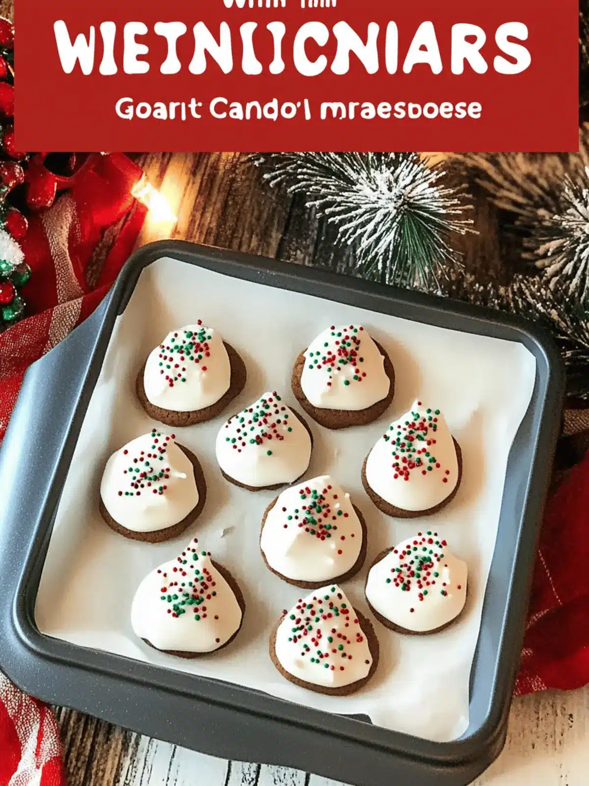 White Chocolate Dipped Christmas Cookies