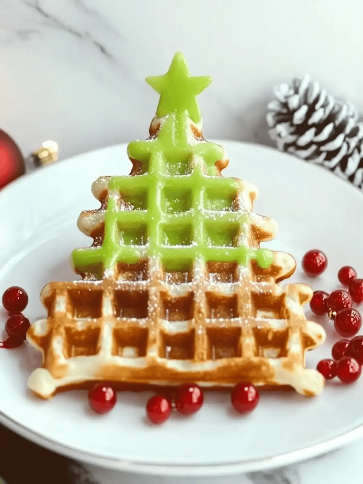 Delight Your Family with Festive Christmas Tree Waffles