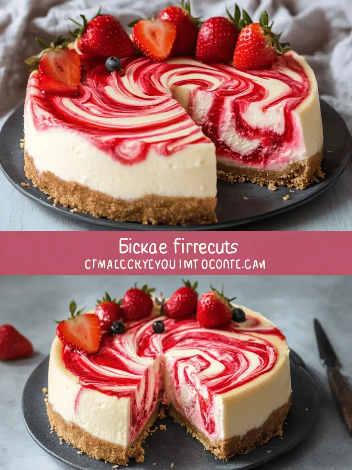 Strawberry Swirl Cheesecake Recipe