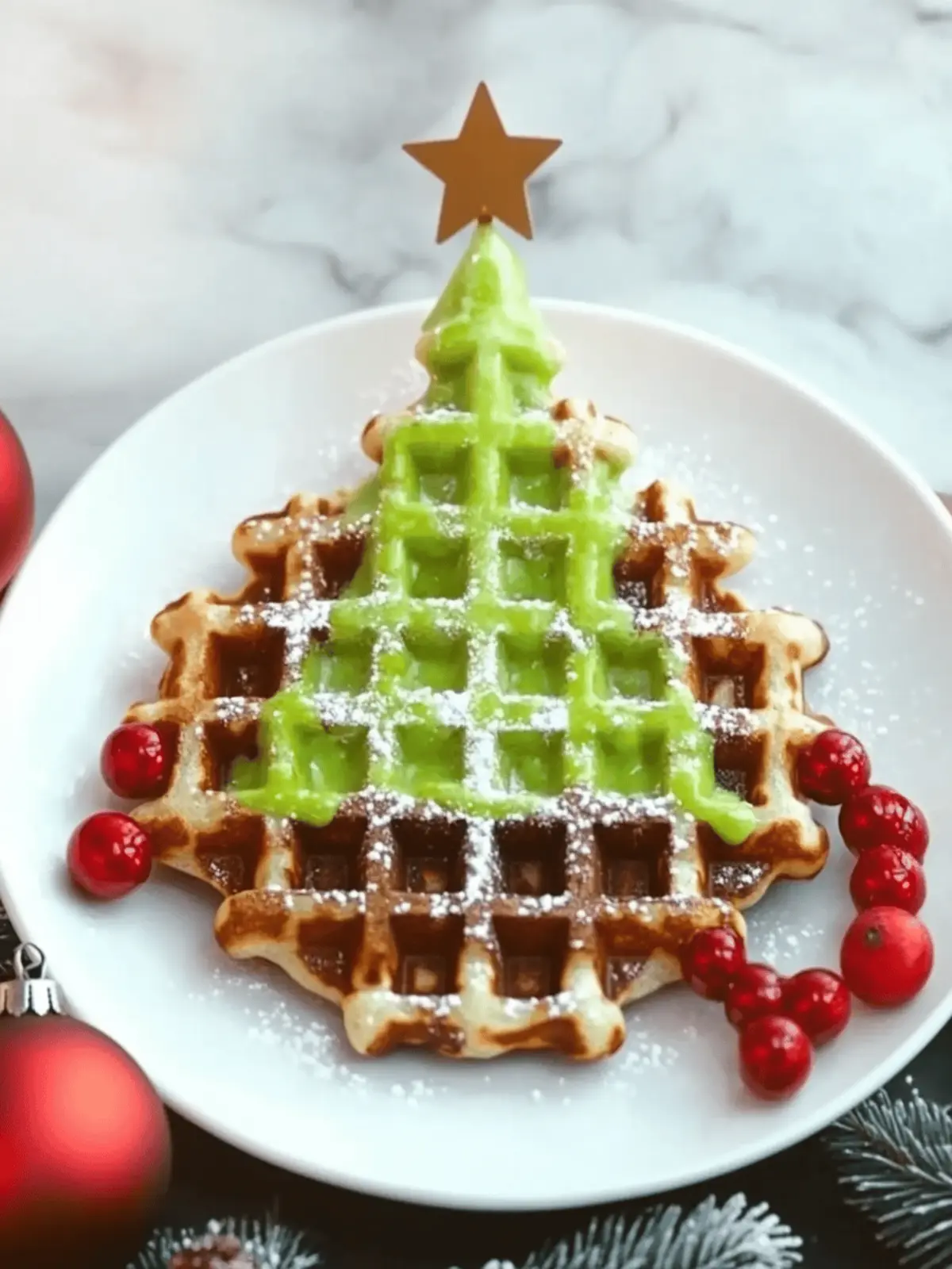 Delight Your Family with Festive Christmas Tree Waffles