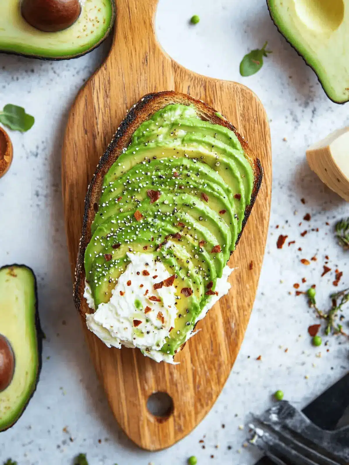 Avocado Cream Cheese Toast