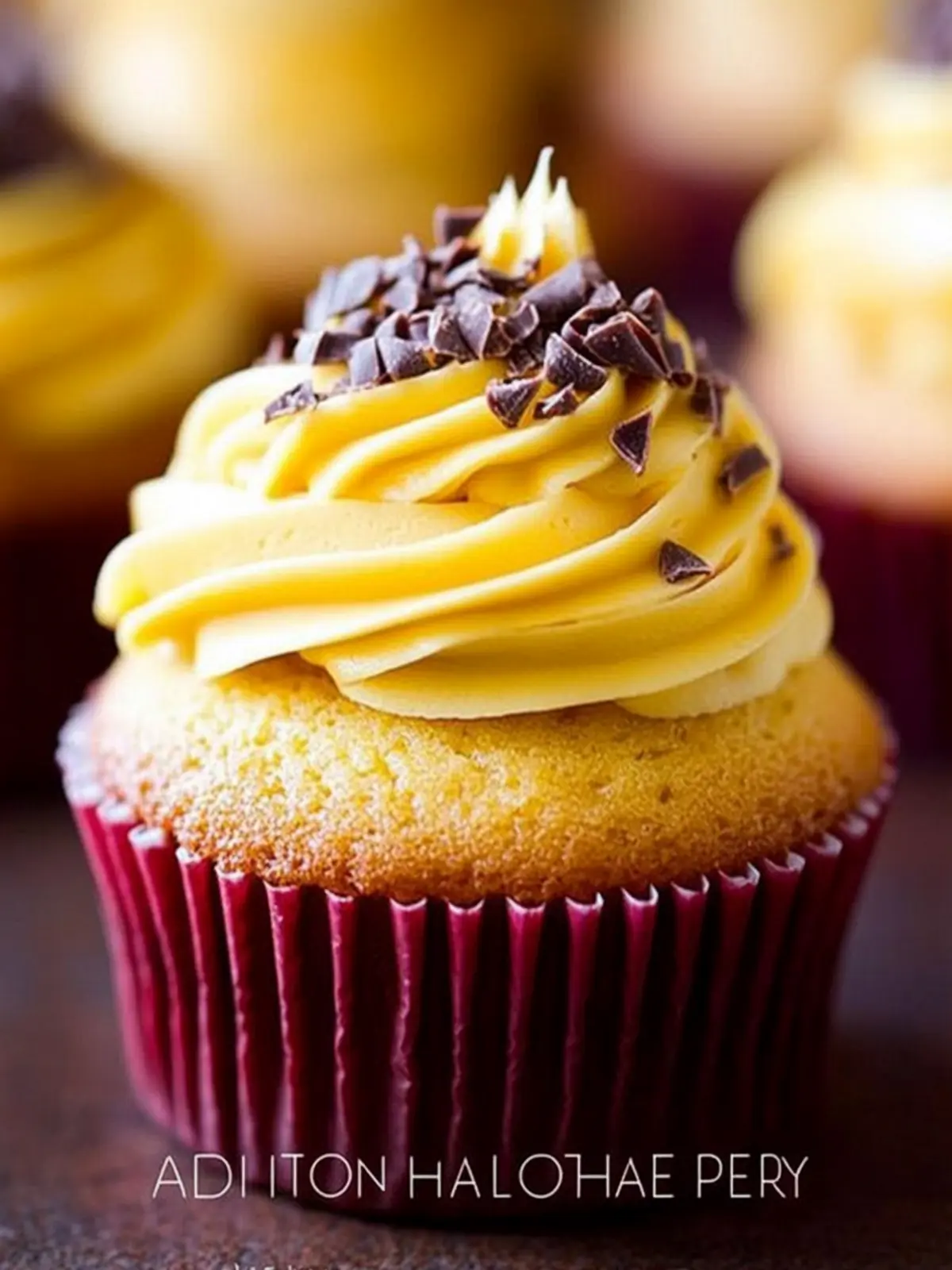 Yellow Cupcakes with Milk Chocolate Frosting