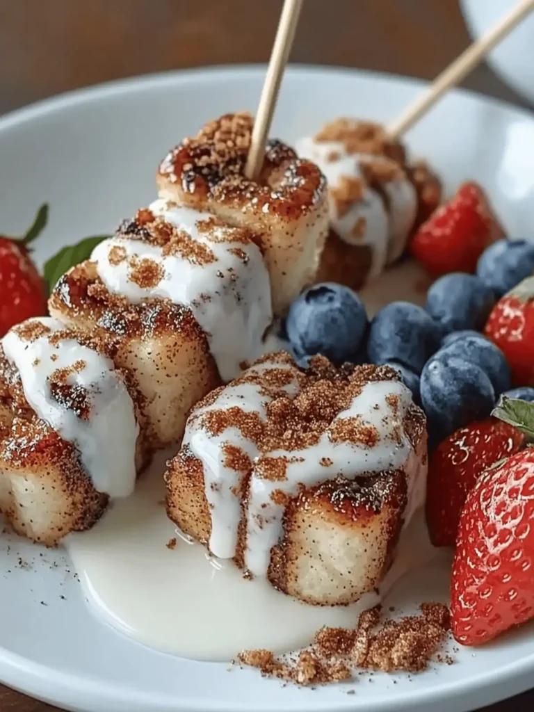 Cinnamon Roll Breakfast Skewers: A Delicious Morning Treat