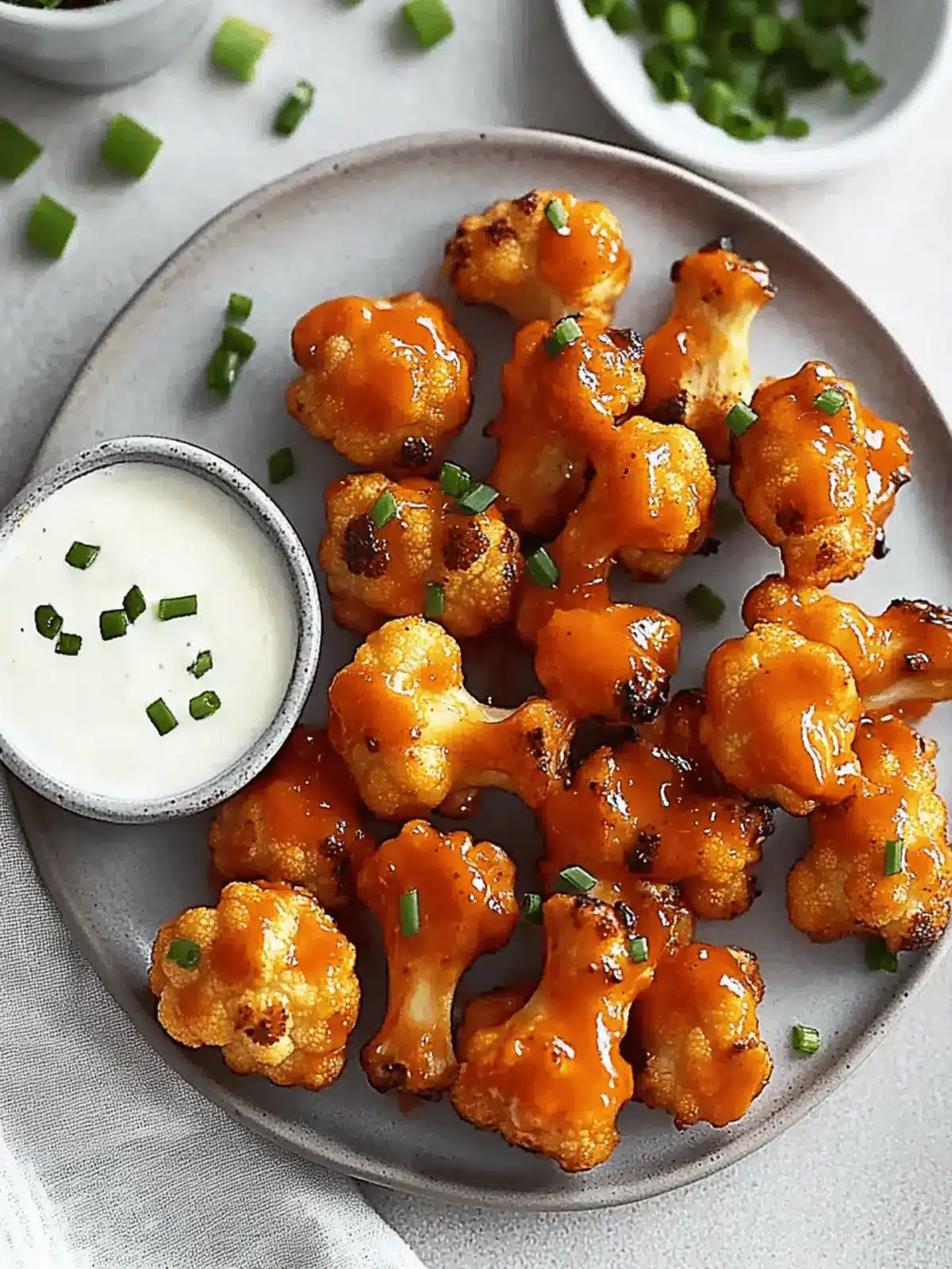Buffalo Cauliflower Wings Are the Perfect Snack for Everyone! 2 Buffalo cauliflower wings are the perfect snack!