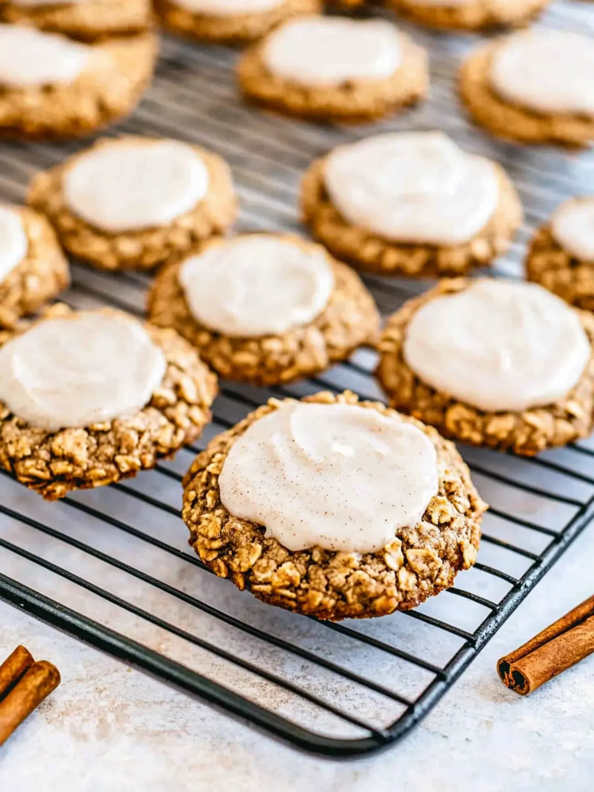 Chewy Iced Gingerbread Oatmeal Cookies You'll Adore 4 Chewy Iced Gingerbread Oatmeal Cookies