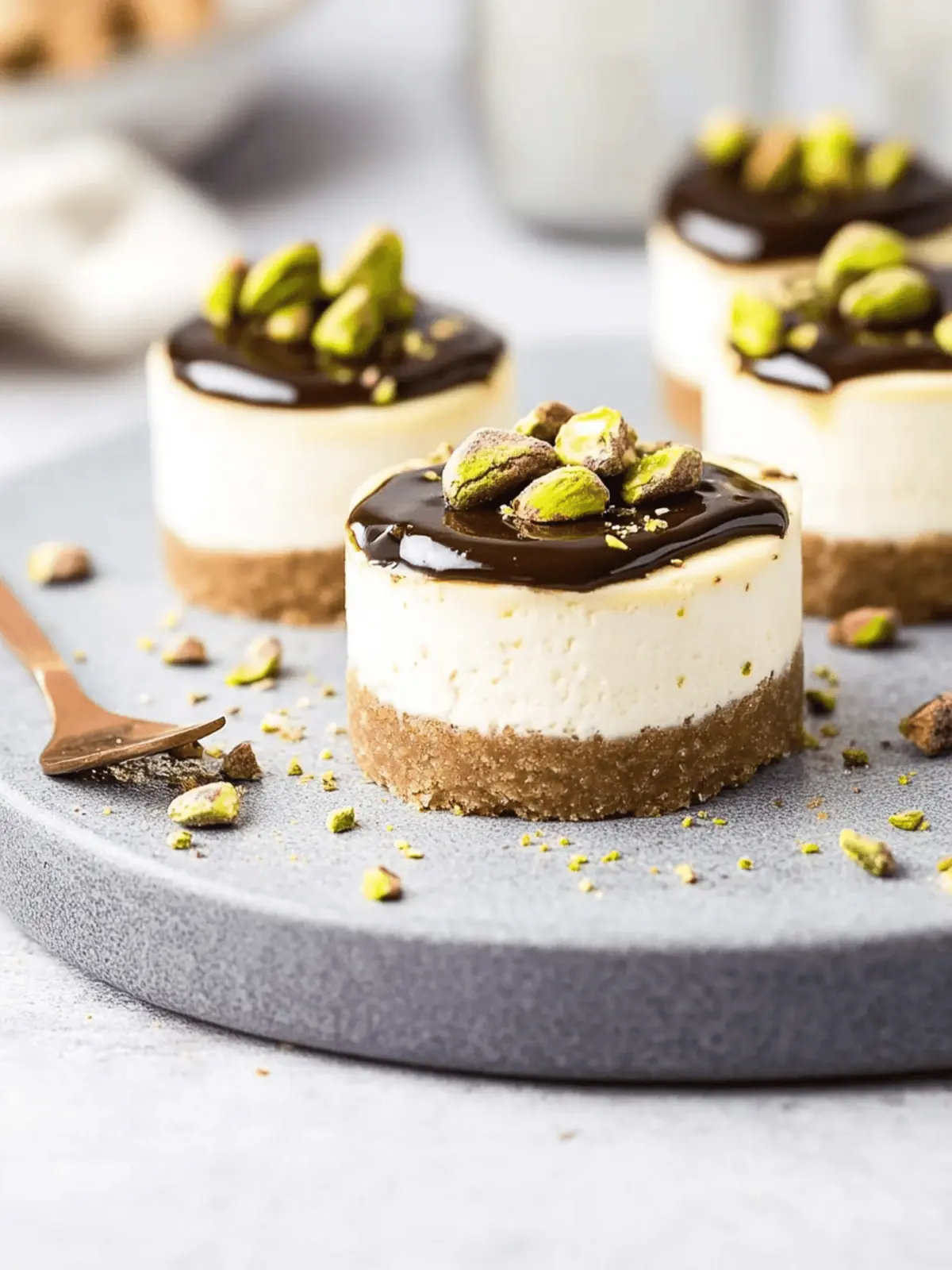 Irresistible Mini Pistachio and Coffee Cheesecakes to Wow Guests 3 Mini Pistachio and Coffee Cheesecakes