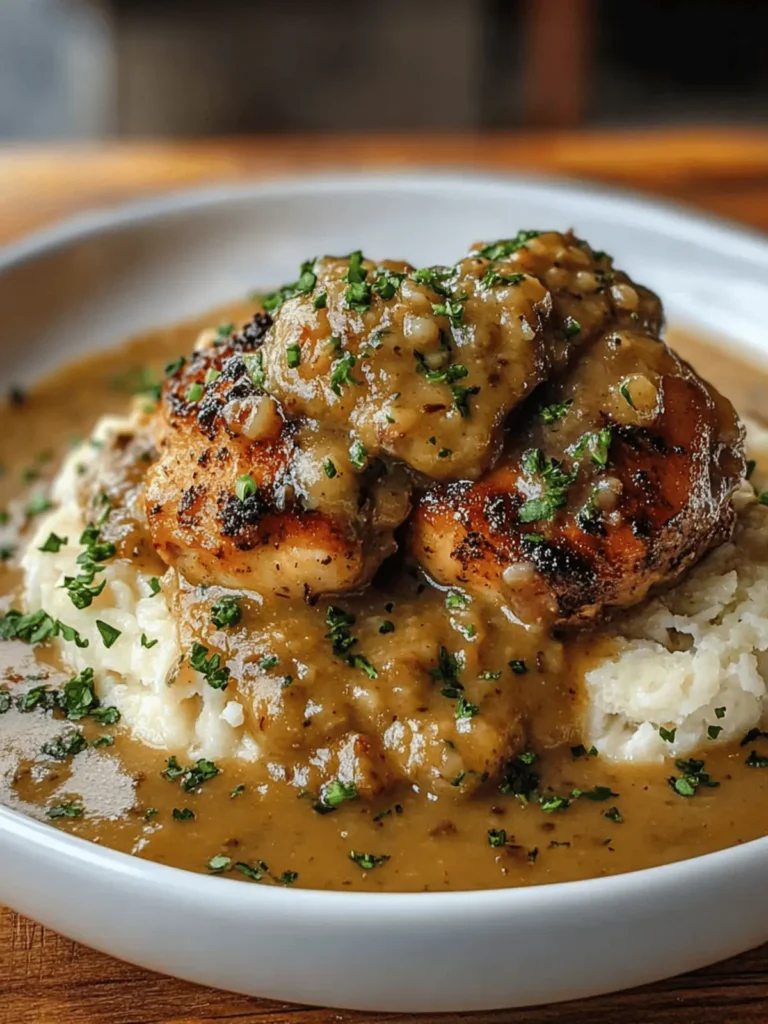 Smothered Chicken Thighs Gravy