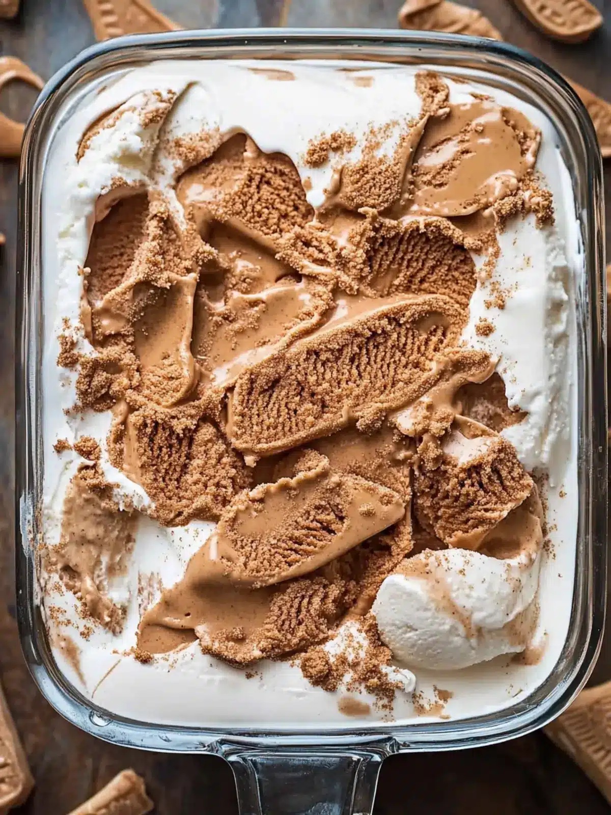 No Churn Biscoff Banana Ice Cream