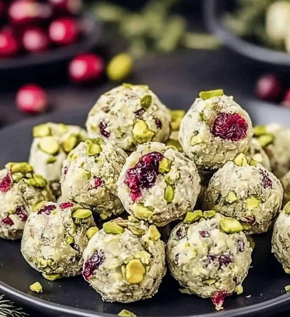 Pistachio Cranberry White Chocolate Truffles Easy No Bake Bliss