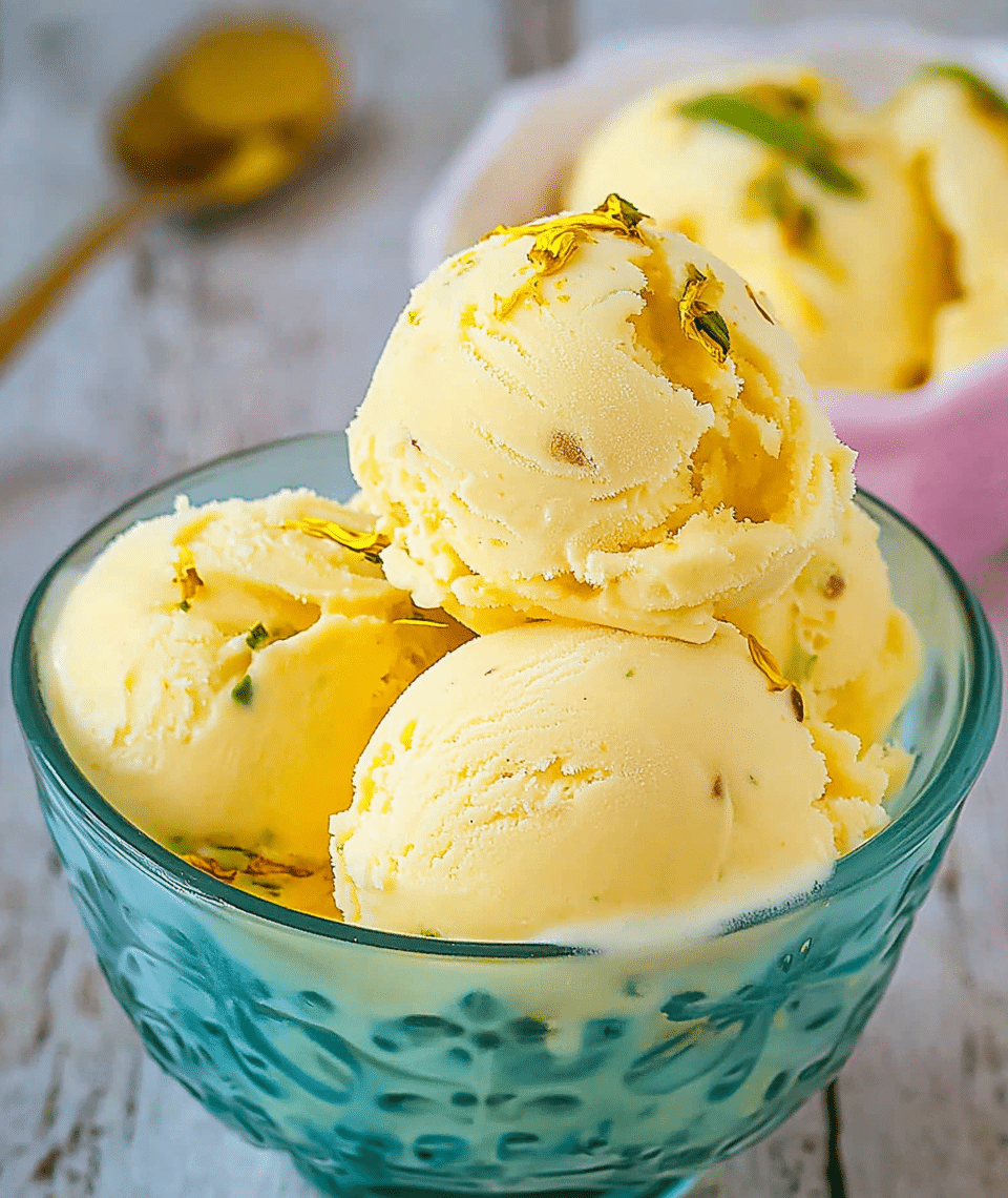 Decadent Persian Saffron Ice Cream for Sweet Moments