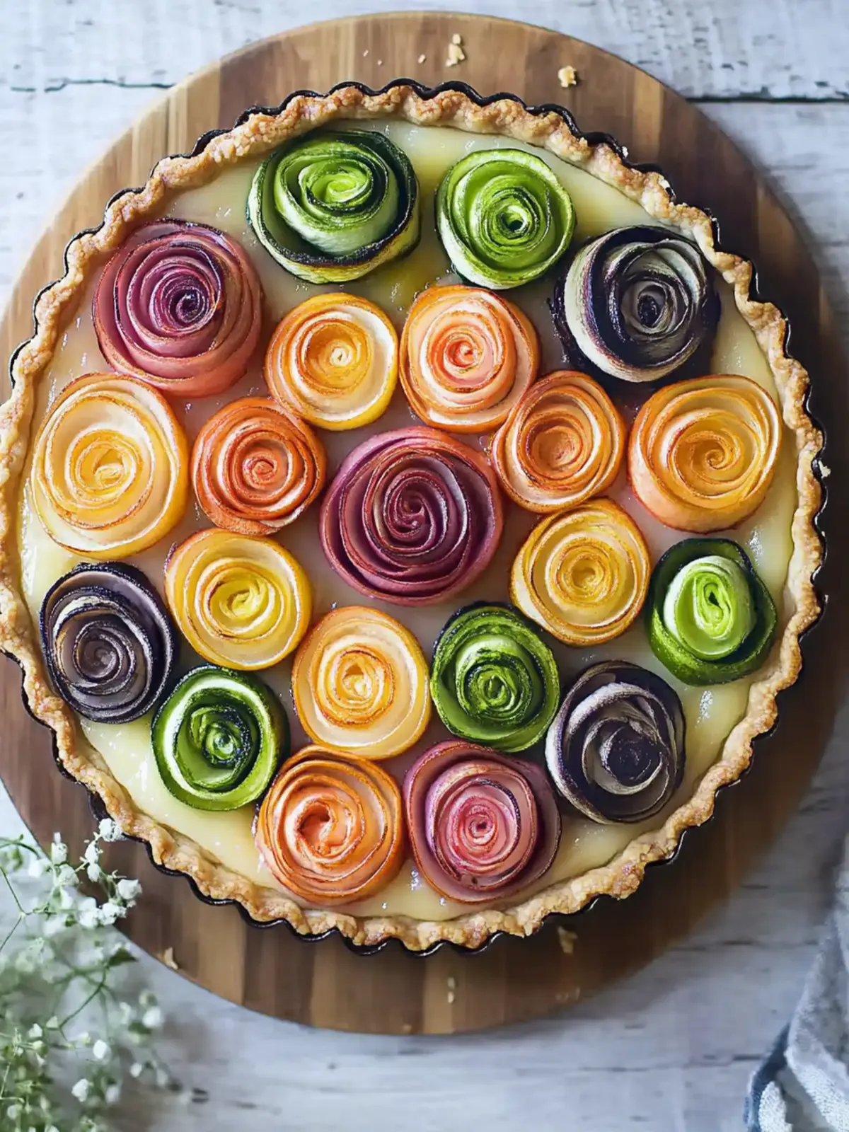 Veggie Rose Tart: A Colorful Twist on Comfort Food 2 Veggie Rose Tart