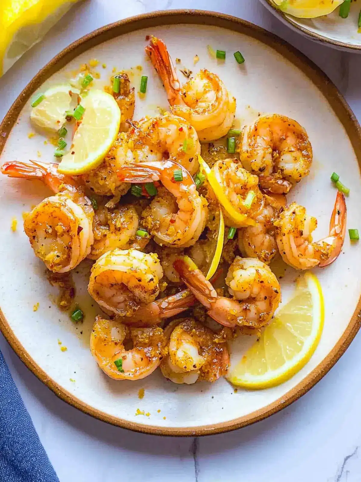 Shrimp with Hot Honey Lemon Pepper Sauce