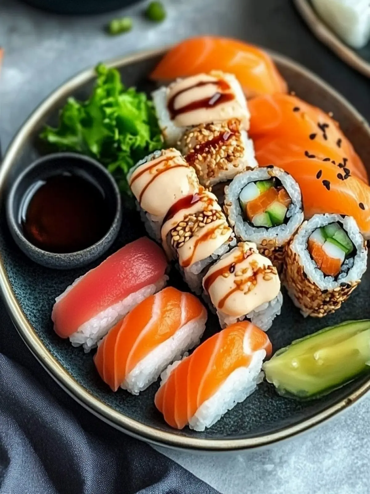 Sushi Rolls with Fresh Ingredients: Roll Your Own at Home 3 Sushi Rolls with Fresh Ingredients