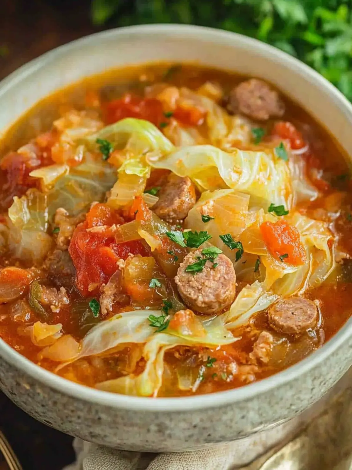 Cabbage and Sausage Soup