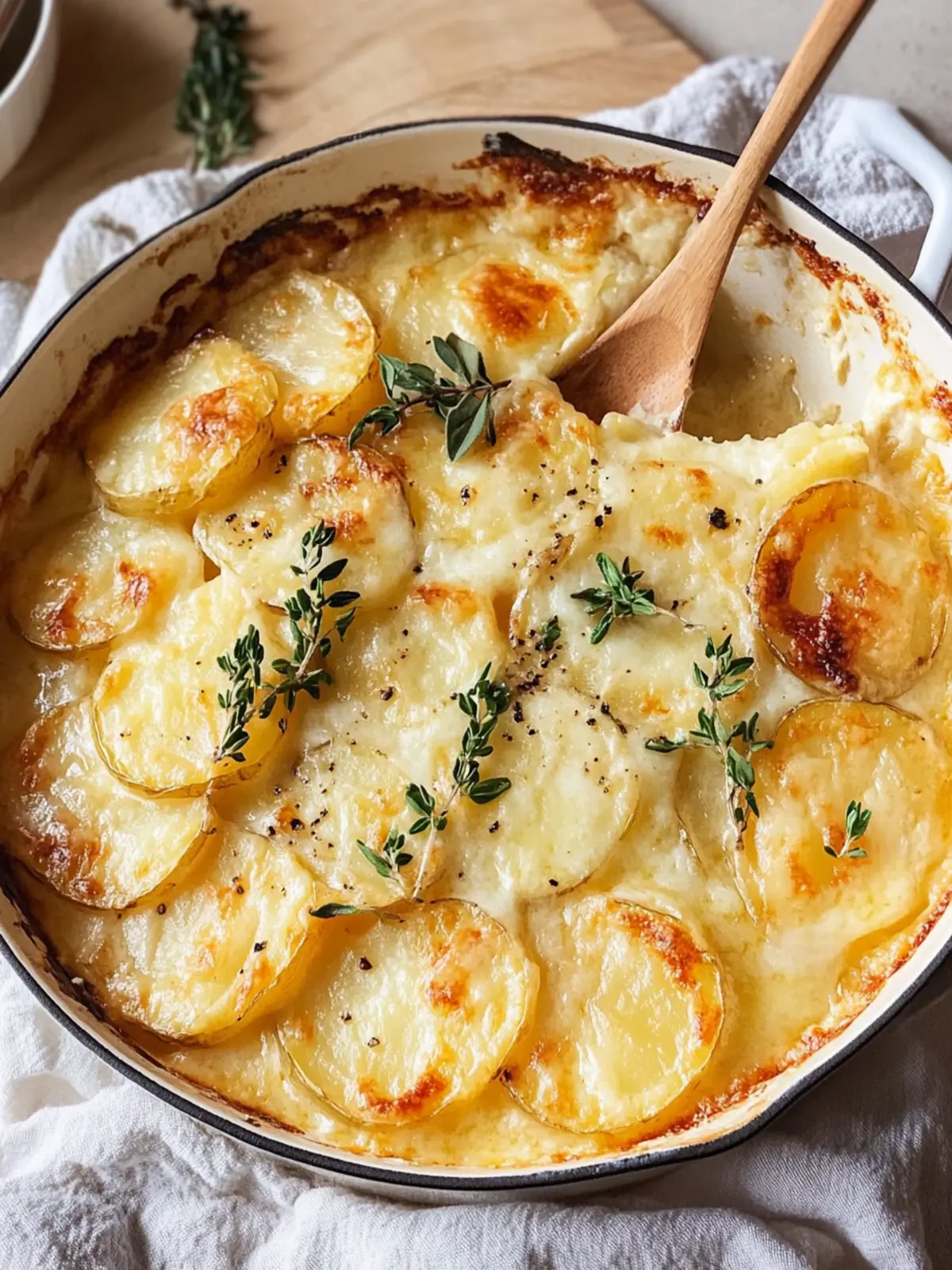 Decadent Truffle Potato Gratin with Gruyere & Smoked Cheddar 2 Truffle Potato Gratin with Gruyere & Smoked Cheddar