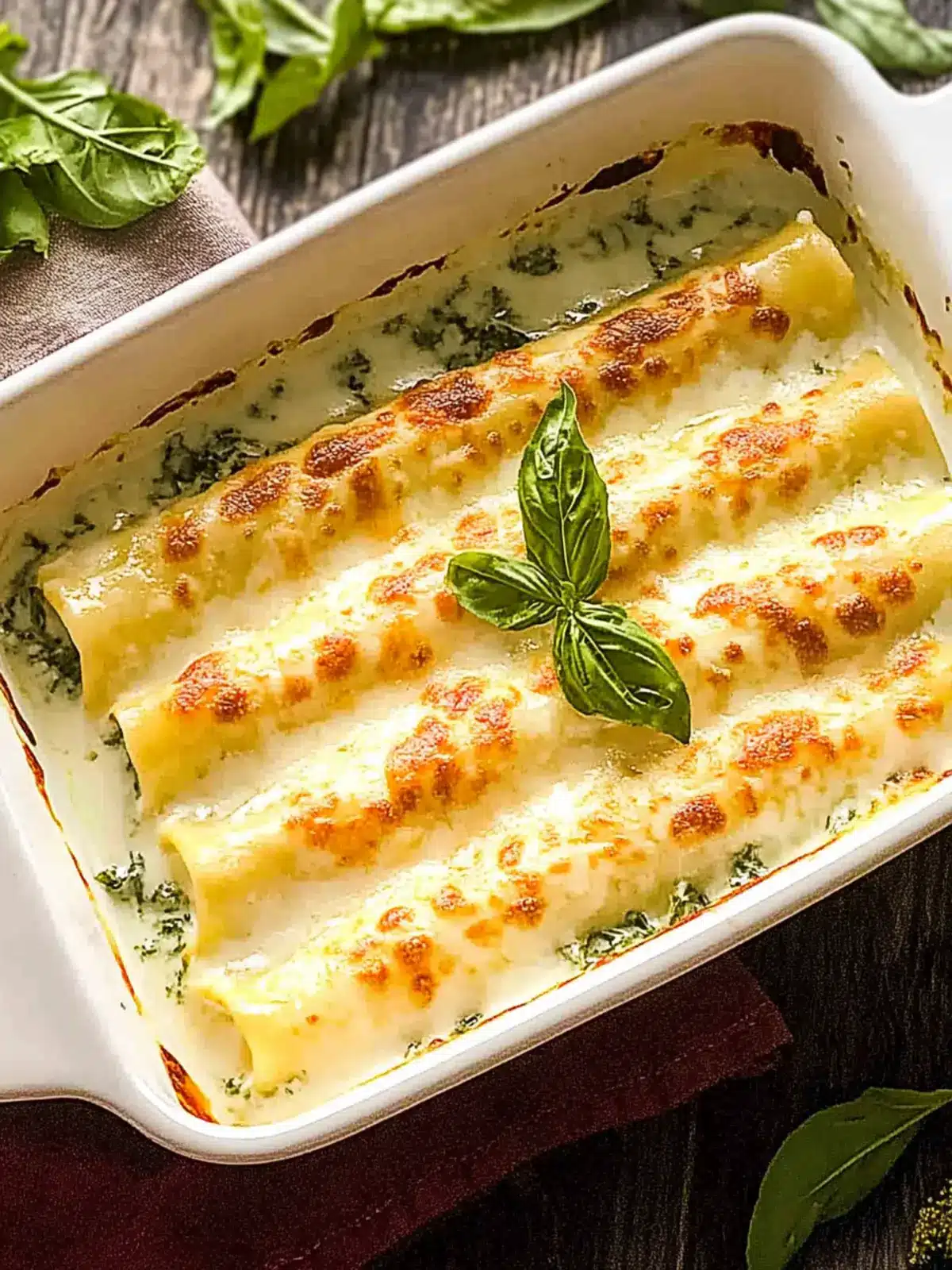 Seafood Cannelloni with Shrimp, Spinach and Ricotta