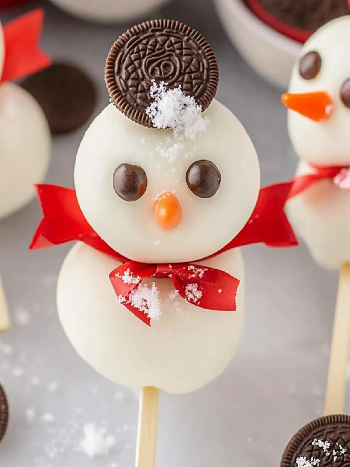 Budget-Friendly Oreo Snowman Pops