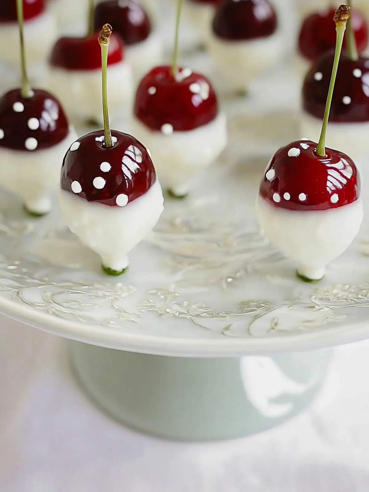 Irresistibly Sweet White Chocolate Dipped Cherries Delight 5 White Chocolate Dipped Cherries